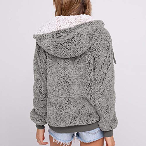 XOWRTE Women's Plus Size Fall Winter Hooded Parka Jacket Overcoat Outwear Coat with Pockets