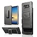 Galaxy Note 8 Case, Telegaming [5 functions in 1] Magnetic Suction Heavy Duty Shock Absorption Armor Case With Ring Kickstand Belt Swivel Clip Holster Cover For Samsung Galaxy Note 8 Black