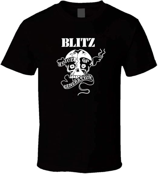 Blitz T-Shirt Uomo 'Voice Of A Generation' - Maglietta Grafica Punk Rock, Manica Corta