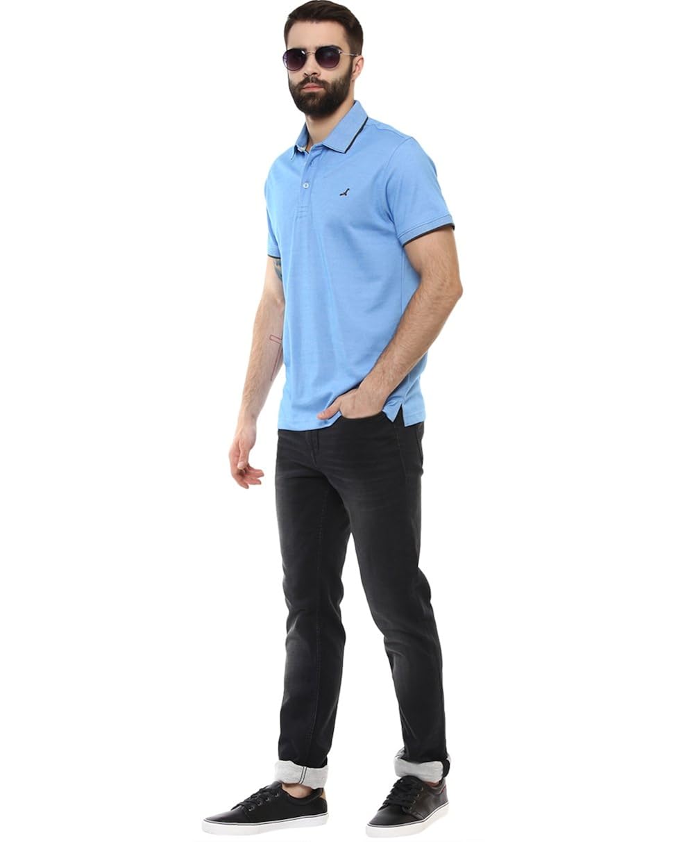 american crew men's cotton polo(blue)