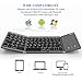 Foldable Bluetooth Keyboard, Jelly Comb B003B Dual Mode USB Wired & Bluetooth Keyboard with Touchpad Rechargeable for Windows Android Tablet Smartphone Surface and More-Updated (Dark Gray)