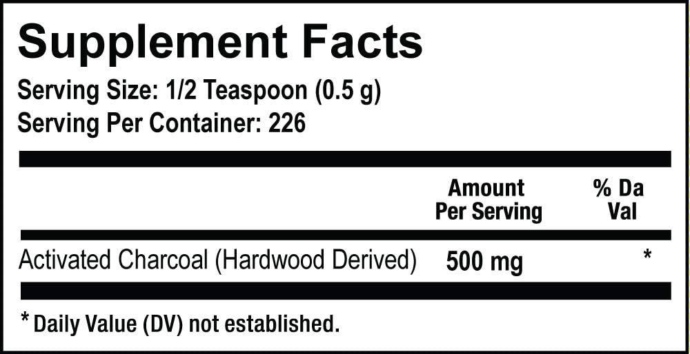 Viva Doria Virgin Activated Charcoal Powder, Hardwood Derived, Food Grade, 4 Oz (113 Grams): Health & Personal Care