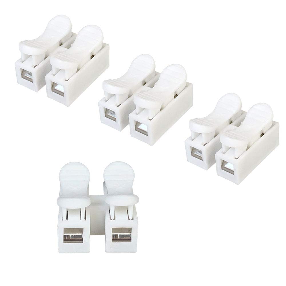 Aiqeer 68 Pcs CH2 Spring Wire Connectors, Electrical Cable Clamp Terminal Block Connector, Quick Connector Terminal Block