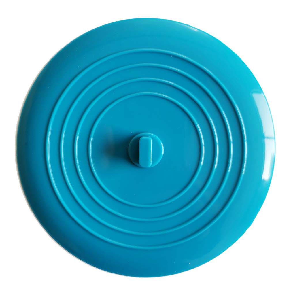 1Pcs Drain Stoppers 6 Inches Universal Silicone Rubber Tub Stopper Sink Plug for Kitchens Bathroom Laundries Shower Bathtub Cover (Blue)