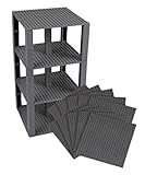 Premium Charcoal Gray Stackable Base Plates - 10 Pack 6
