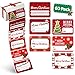 Ouddy 198 PCS Christmas Gift Tag Stickers, Self Adhesive Gift Labels, Christmas to from Stickers Santa Snowmen Xmas Tree Deer Designs Decorative Christmas Presents Stickers Holiday Labels Stickers