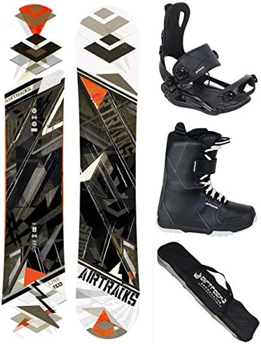 AIRTRACKS SNOWBOARD SET/LINE SNOWBOARD WIDE FLAT ROCKER + SOFTBINDING MASTER + SOFTBOOTS + SB BAG / 150 152 157 159 162 / cm