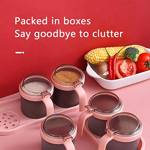 Supplying Box Set, 3 Serving Lepels Antislip Base Luxe Creature Cruet Fles Spice Jar Set TINGG (Color : A) - Afbeelding 3