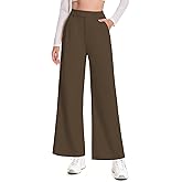 LUXEBOLD Women Wide Leg Dress Pants High Waisted Stretchy Work Pleated Office Trousers Business Casual Slacks Palazzo Pant
