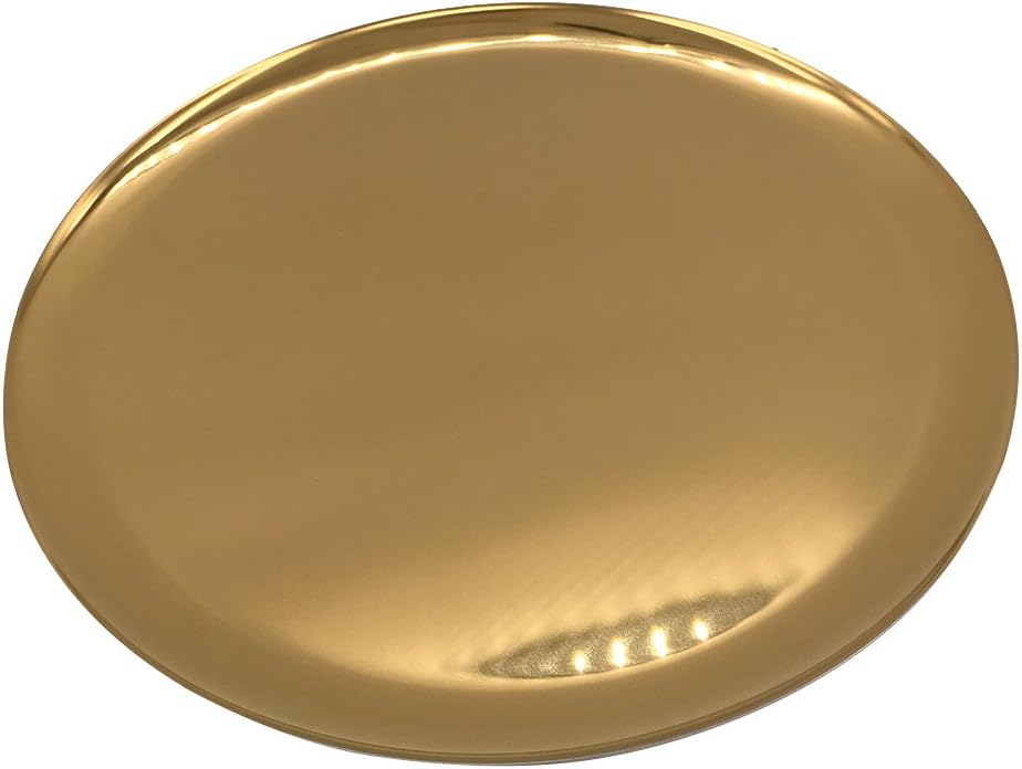  | Round Stainless Steel Serving Tray/Bottle Cosmetics jewelry Tray, Gold, 11 inch diameter: Serving Trays