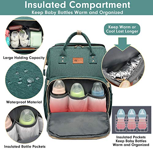 diaper backpack with insulated compartment
