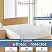 Rajlinen Premium Short Queen Mattress Protector, Waterproof Cooling Fitted Sheet, Fits Up to 16 Inch Deep Pocket, Soft Noiseless Breathable Fabric, Water-Resistant Bed Cover, White Solid