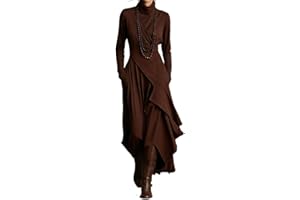 Women's Long Sleeve Bodycon Mock Neck Long Dresses, High Neck Asymmetrical Maxi Dress for Bridesmaid, Evening Gala