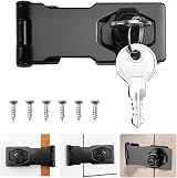 ADERTOS Hasp and Staple with Padlock 3 Inch Keyed Lock Heavy Duty Door Hasp