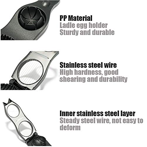Egg Slicer Solid Diecast Aluminium with Stainless Steel Wires
