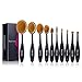 Duorime Makeup Brushes 10Pcs Toothbrush Design Oval Makeup Brush Foundation Powder Blending Brush Tool Kit