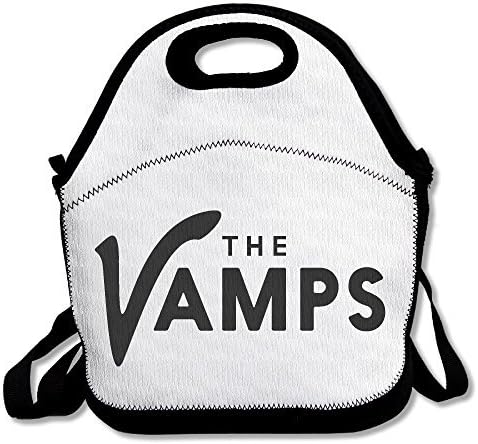 Black The Vamps Unisex Lunch Carry Bag For Woman Man Kid
