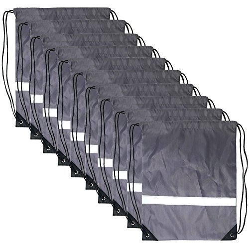 Drawstring Backpack Reflective Bags - Reflective Backpack Cinch Sacks Bulk Gym Bag