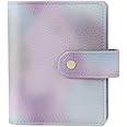 Purple PU Leather Budget Binder Cover, for A7 6-Ring Money Organizer Budgeting Refillable Loose Leaf Receipt Binder Notebook Bookmark Planner Book with Card Pockets Snap Buckle