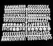 Hapy Shop 1020 Characters White Plastic Letter Set,3/4-Inch Letter Board Letters for Changeable Felt Letter Boards,White Characters Alphabet Numerals,Punctuation & Symbols for Letterboards