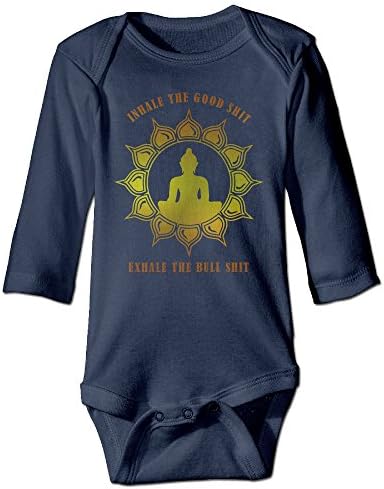 Unisex Baby Onesies Inhale Good Shit Exhale Bull Shit Long Sleeve