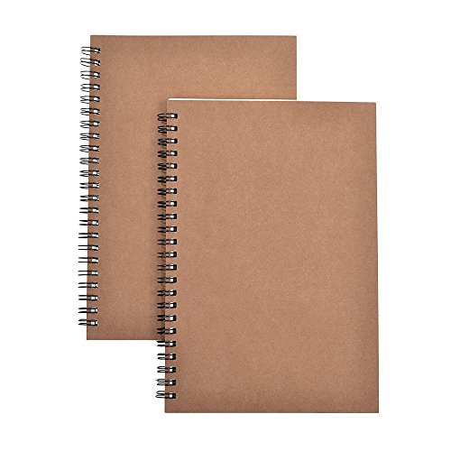 A6 Wirobound Notebook Blank Hardcover Notebook for Drawing Sketching Writing Doodling,12 x 18cm