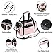 PETTOM Soft-Sided Pet Carrier for Dogs Collapsible Cats Travel Bag Under Seat Airline Approved Tote Fleece Pet Mats Included Escape Proof -M Pink