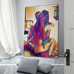 Couple Sex Erotic Abstract Art Aesthetic Poster for