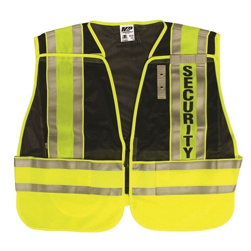 Smith & Wesson SVMP022-2X/4X Split Tape Law Enforcement Safety Vest, Security/Black