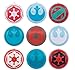 Disney Star Wars Assorted Christmas Ornament by Hallmark Set 9 Pack (Tie-Fighter, Millennium Falcon, X-Wing, AT-AT)
