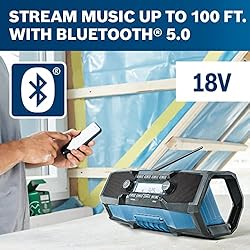 BOSCH GPB18V-2CN 18V Compact Jobsite Radio with