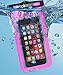 Kobert Waterproof Cell Phone Case (Pro Pink), Dry Bag Pouch for iPhone 8, 8 Plus, X, 6s, 6s Plus Samsung Galaxy s7, s7 Edge, s6, Any Phone up to 6 Inches - Pink Strap and Armband