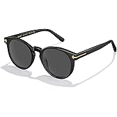 AVAWAY Polarized Sunglasses for Men Round UV Protection, Retro Hand-crafted Frame Gold Filigree Sunnies