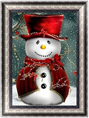 Buybuying 5D DIY Diamond Handmade Painting Christmas Snowman Cross Embroidery Stitch Home Decor Art Gift Set