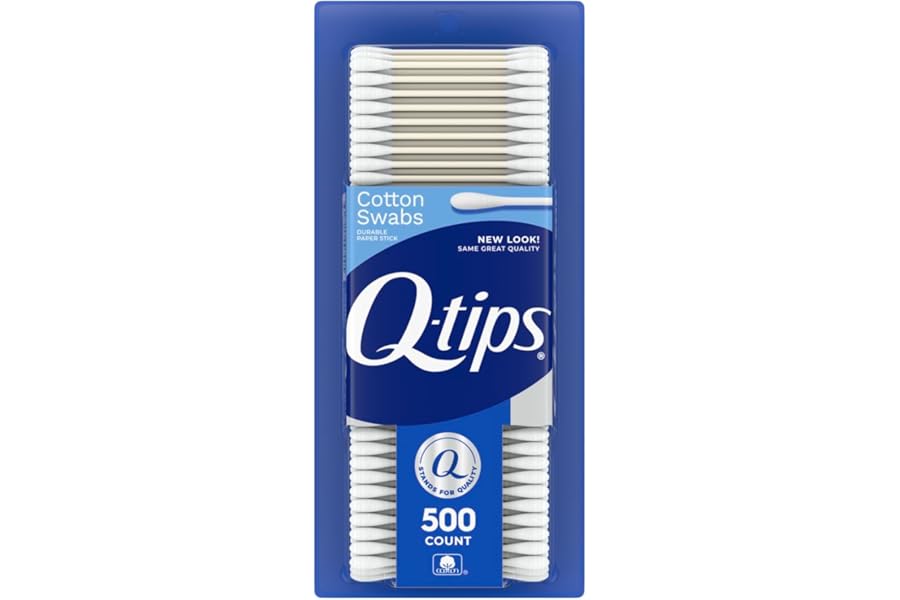 Q-tips Cotton Swabs For Hygiene and Beauty Care Original Cotton Swab Made With 100% Cotton 500 Count