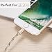Android Charger & Iphone Charger 2 in 1 Charger Lightning Cable, 3.3ft Micro USB Metal Charging & Sync Cable for Android Samsung Galaxy iPhone iPad and More - Gold