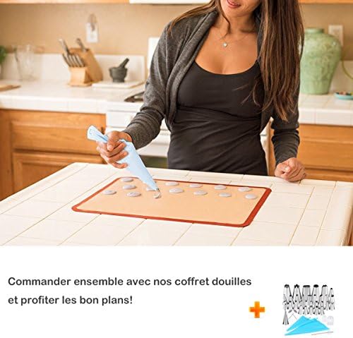 Twolights Tapis de Cuission en Silicone 2 Pièces sans BPA Anti-Adhérent Toile Feuille de Cuisson Patisserie (40 * 30cm) - Cuisine A Vivre Twolights Tapis de Cuission en Silicone 2 Pièces sans BPA Anti-Adhérent Toile Feuille de Cuisson Patisserie (40 * 30cm)