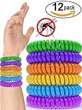 12 Pack Mosquito Repellent Bracelet Band - [320Hrs of Protection] Pest Control Insect Bug Repeller - Natural Indoor / Outdoor Insects - Best Products with NO Spray for Men, Women, Kids, Children