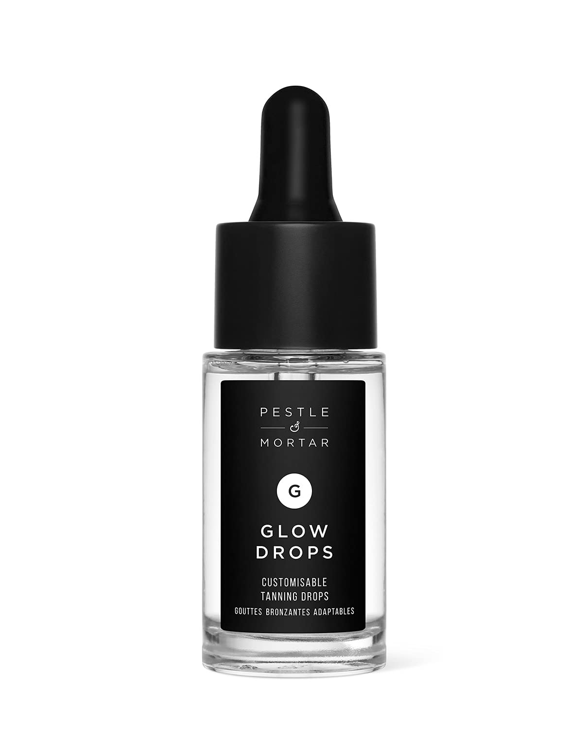 Pestle & Mortar Glow Drops Fake Tan- Self Tan Drops with Hyaluronic Acid, Customisable Face Tan, Non Comedogenic, Cruelty Free & Vegan 15ml