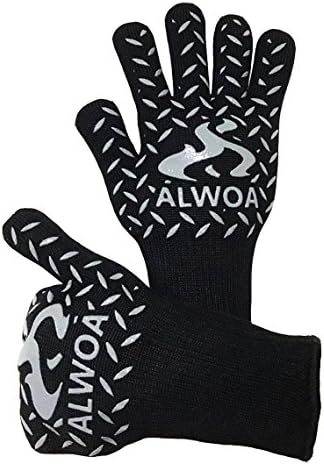 BBQ Gloves Extreme Heat Resistant 14" Long Forearm Protection Grilling Cooking Gloves 932°F(1 Pair)
