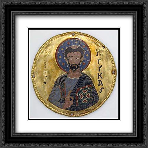 Byzantine Culture - 28x28 Black Ornate Framed and Double Matted Art by Museum Prints Titled: Medalli