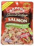 SAFCOL Gourmet on the Go Chunk Salmon Mediterranean Style, 3.5-Ounce Pouches (Pack of 12)