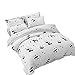 LemonTree Kids Panda Bedding Set - Child Soft Duvet Cover Set - White and Black Panda Pattern,Hypoallergenic,Microfiber,1 Duvet Cover+2 Pillowcases,1 Duvet Cover+2 Pillowcases (Twin, 03 Panda)
