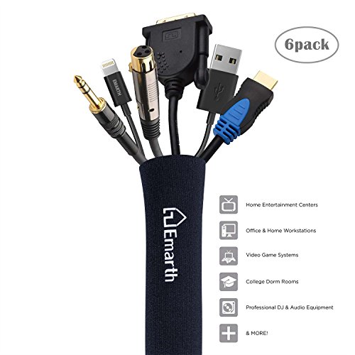 Buy Emarth 6pack Zipup Cable Management Sleeve (20'' long 3.54'' wide