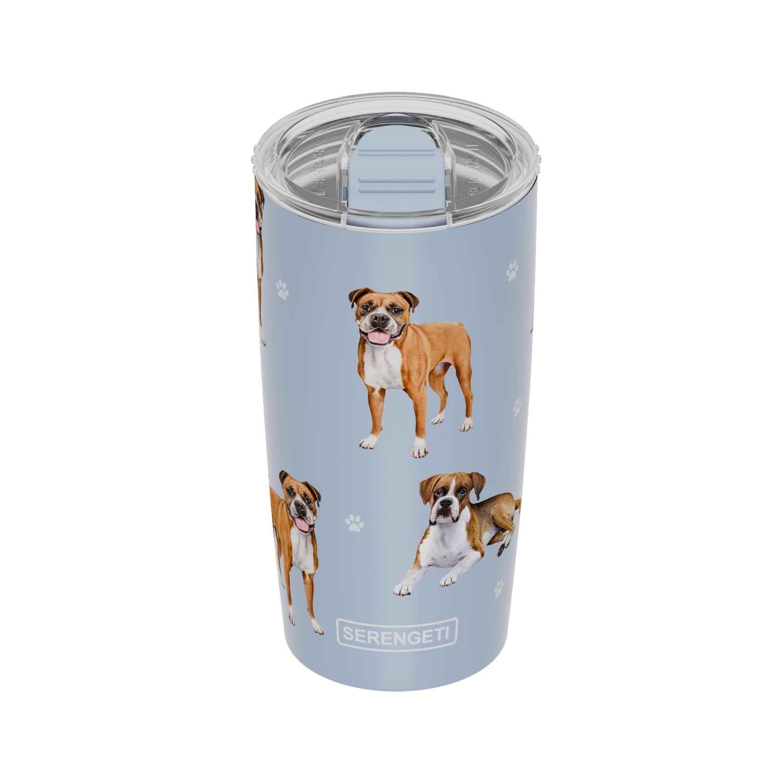 SERENGETI Boxer 20 Oz. Stainless Steel, Vacuum Insulated Tumbler with Spill Proof Lid - 3D Print - Insulated Travel mug for Hot or Cold Drinks (Boxer Tumbler)
