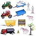 Fun Little Toys Farm Toys,Farm Cars Play Set with Tractors,Animals,Farmers,Wagons,SuperOIL and Accessories,Diecast Car Set for Kids,Beach Sand Toy for Boys and Girls.
