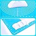 Cedra Silicone Baking Mat| Non-Slip Non-Stick Pastry Pad with Measurements| for Rolling Dough| Kneading Fondant| FDA Approved| High Temperature Resistant| 19.7