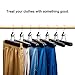HOUSE DAY Wooden Pants Hangers 10 Pack, Non Slip Wood Skirt Hangers, Wood Jeans/Slack Hanger with 360° Swivel Hook, Clamp Hanger for Skirts, Slacks