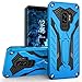 Zizo Static Series Compatible with Samsung Galaxy S9 Plus Case Military Grade Drop Tested with Built in Kickstand Blue Black
