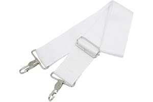 Snare Drum Strap,Adjustable Drum Shoulder Sling Strap Belt Musical Percussion Instrument Parts White